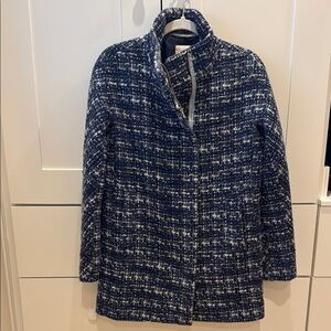 J. Crew Blue and White Tweed Jacket
